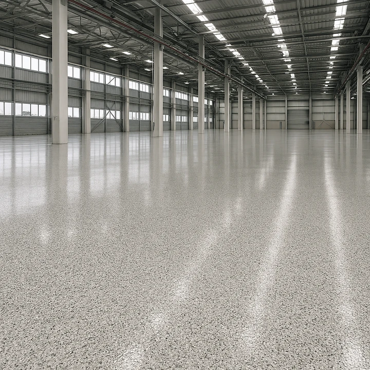 Posadzka epoksydowo-kwarcowa w hali produkcyjnej